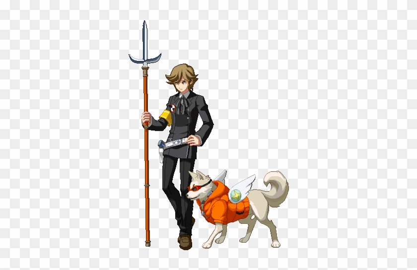 Ken Petting Koromaru - Persona 4 Arena Ken #850185