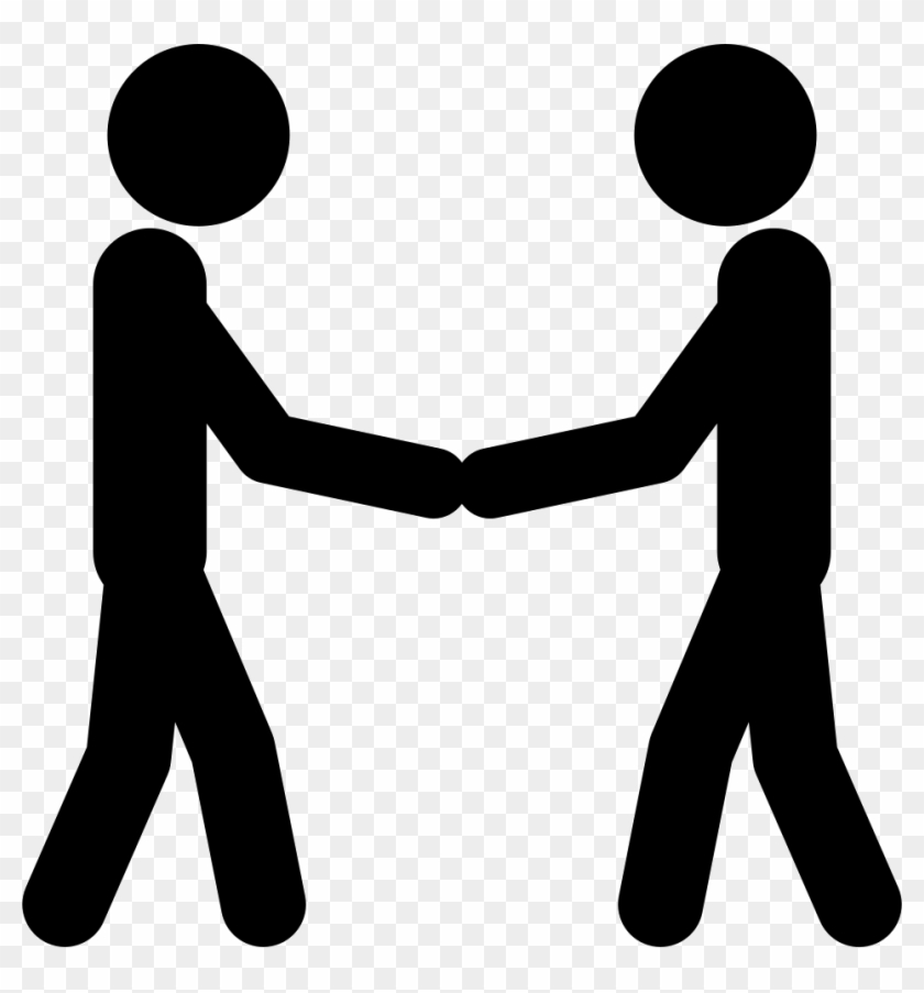 Two Stick Man Variants Shaking Hands Comments - People Shaking Hands Icon #850434