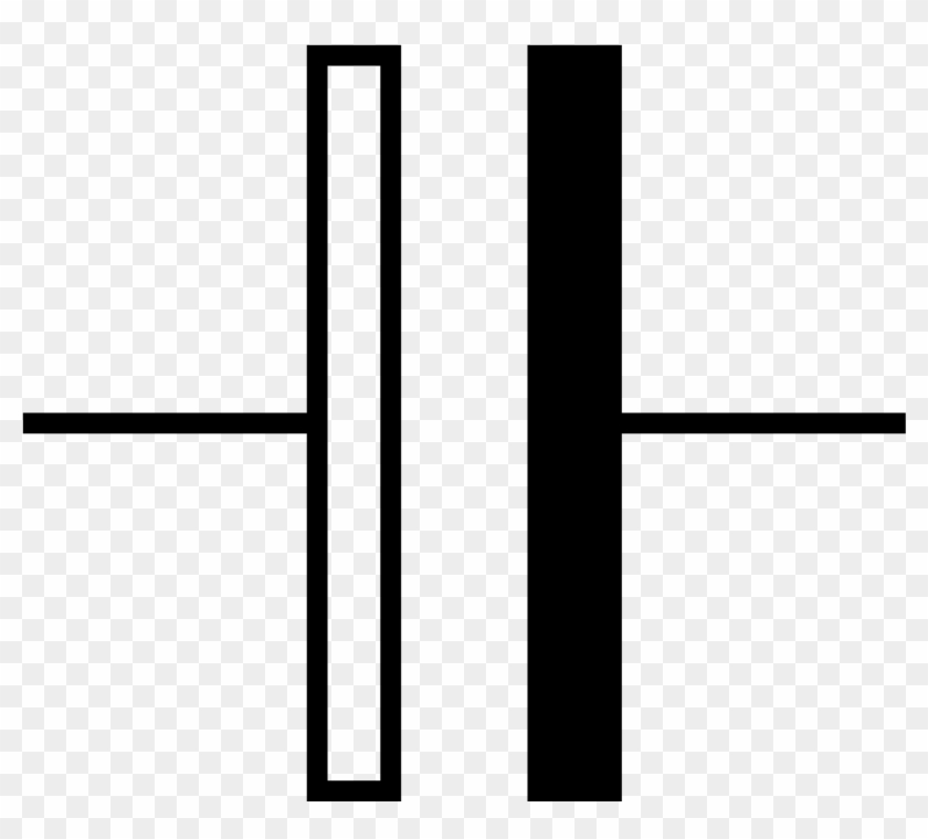 Electrical Clipart Svg - Symbol For An Electrolytic Capacitor #850451