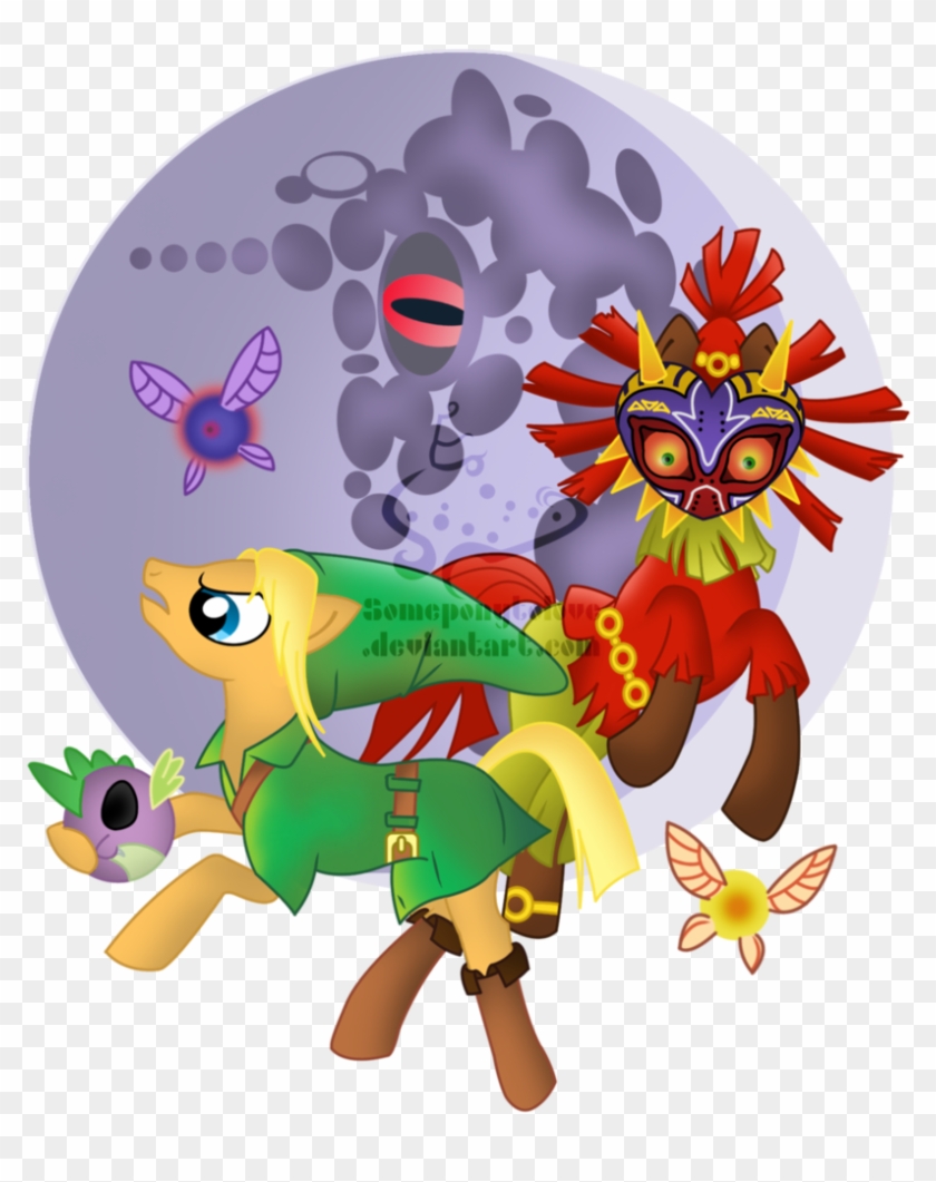 Someponytolove, Link, Majora's Mask, Moon, Nintendo, - Cartoon #850658