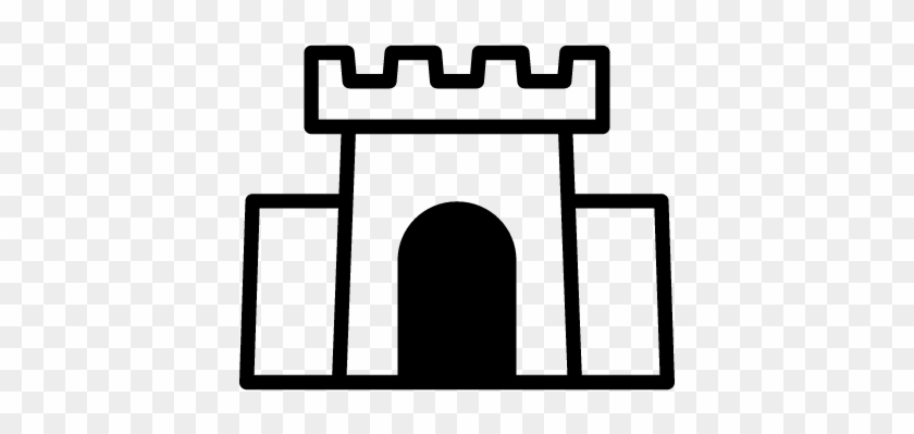 Simple Sand Castle Vector - Castle Outline Simple #850673