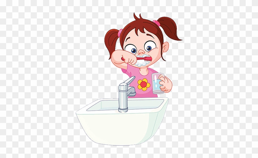 Chocolate Land Story Girl Brushing Teeth - Girl Brush Teeth Clipart #851191