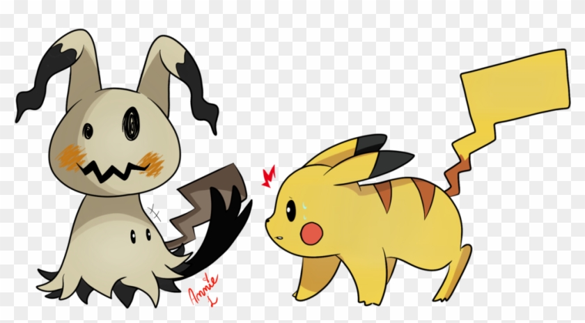 Pikachu Meets Mimikyu By Sugarlemondrops Pikachu Meets - Cartoon #851280