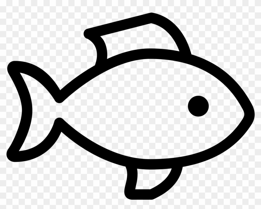 Drawn Fish Culinary - Fish Clip Art Images Black And White Simple #851505