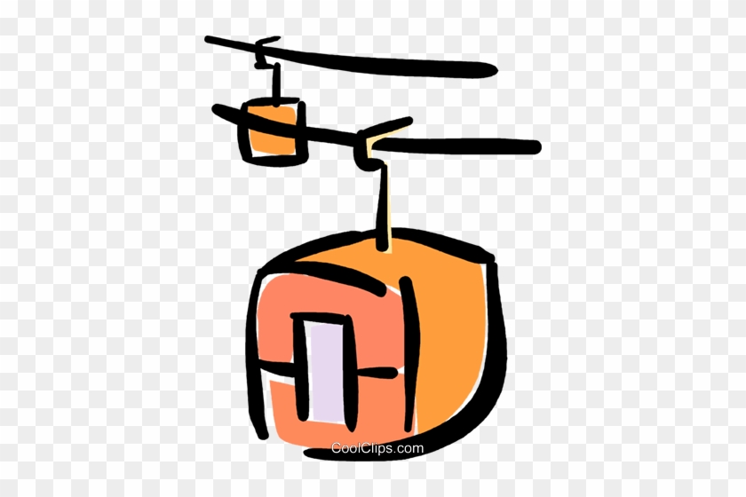 Ski Lift Royalty Free Vector Clip Art Illustration - Ski Lift Clipart Png Transparent #851802