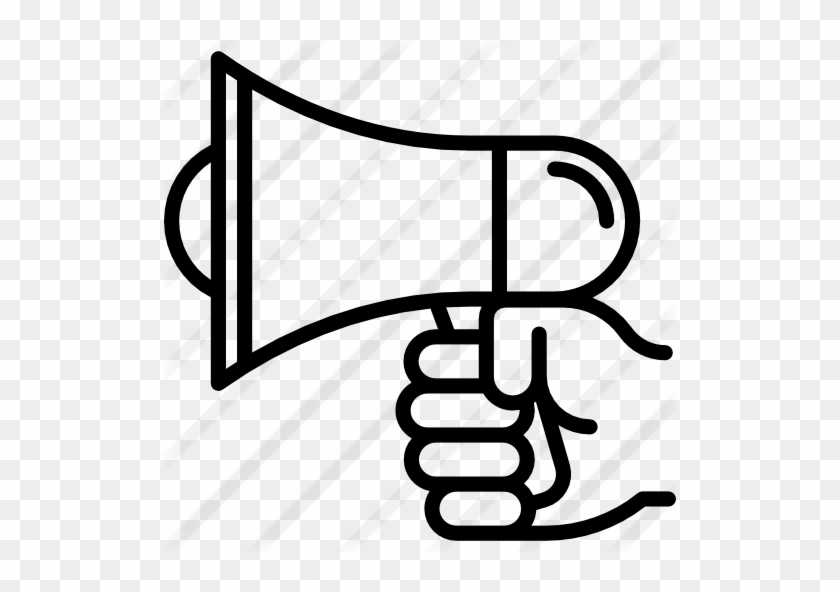 Hand And Megaphone - Scalable Vector Graphics #852094