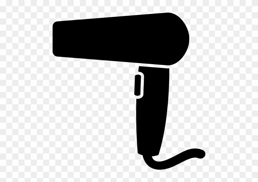 Hair Dryer Free Icon - Blow Dryer Clipart Black And White #854120