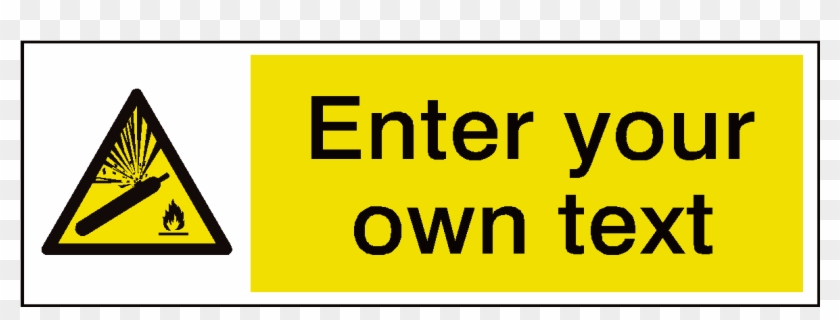 Gas Cylinder In Warning Triangle Sign #854631