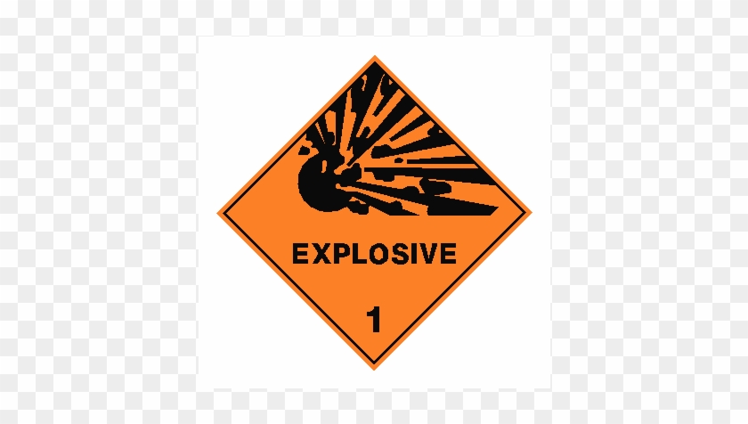 Explosive Sign In Vinyl / Sticker - 100mm (4") X 100mm #854638
