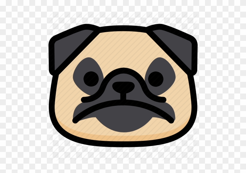 Pug Clipart Sad Cartoon - Nombre De Perruta Pug #855315