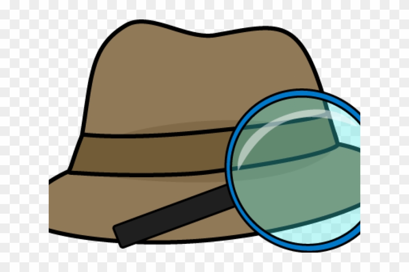 Cap Clipart Detective - Detective Hat And Magnifying Glass #856923