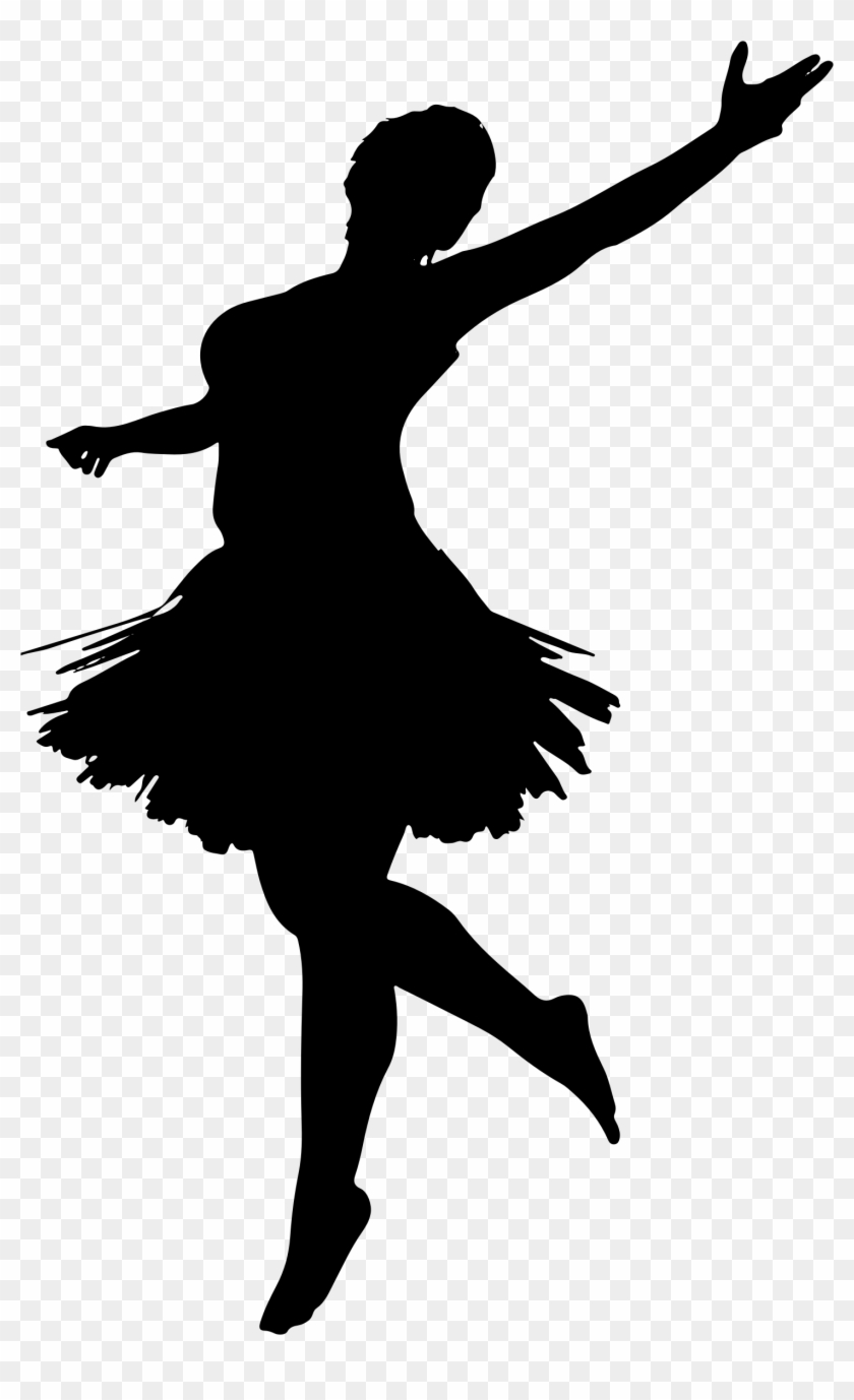 Ballerina Silhouette - Dancing Girl Vector Png #857253