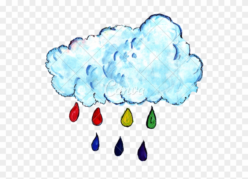Drawn Rainbow Cloud Png - Illustration #857725