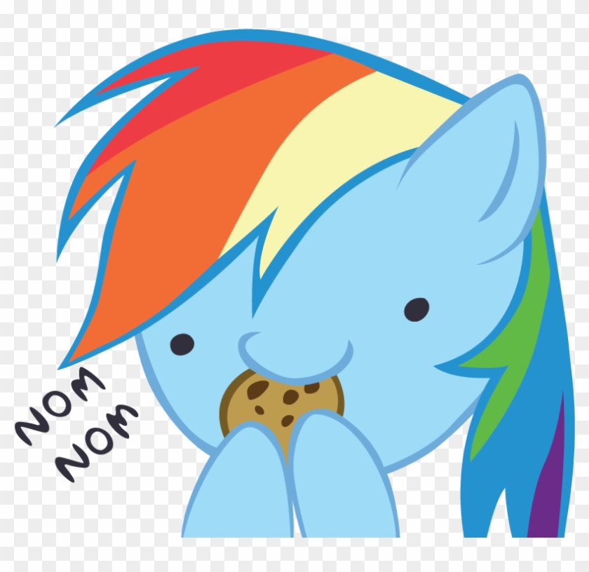 Ocarina0ftimelord, Chibi, Cookie, Cute, Dashabetes, - Rainbow Dash With Cookie #858014