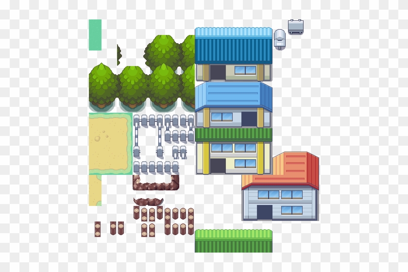 Higher-resolution Fr/lg Tiles, Presumably To Be Used - Pokemon Hgss Tiles Overworld #858335