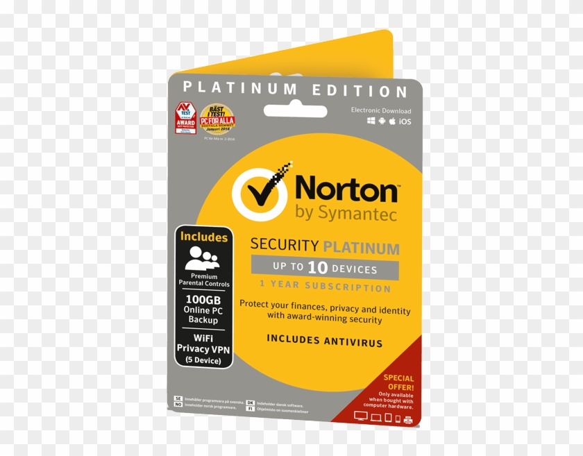 Symantec Ue Norton Security Platinum Attach - Norton Security With Backup - Pc, Mac, Android, Apple #859737