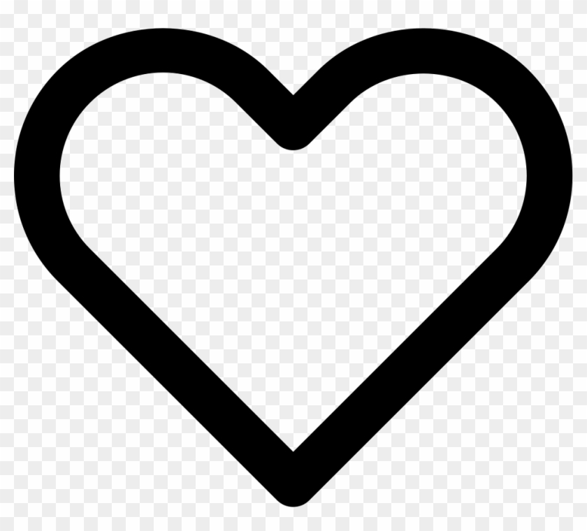 Heart Clipart Clipart Hollow Heart - Dil Black And White #859901