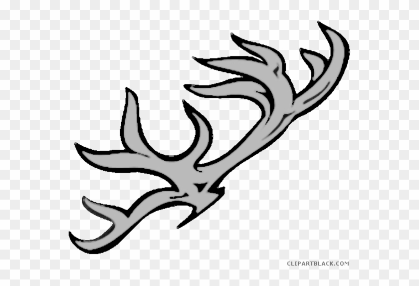 Deer Rack Animal Free Black White Clipart Images Clipartblack - Deer Rack Animal Free Black White Clipart Images Clipartblack #860431