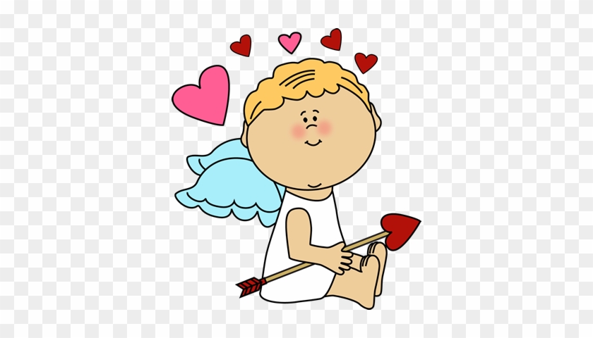 Cupid With Hearts Clip Art - Cupid With Hearts Clip Art #861169