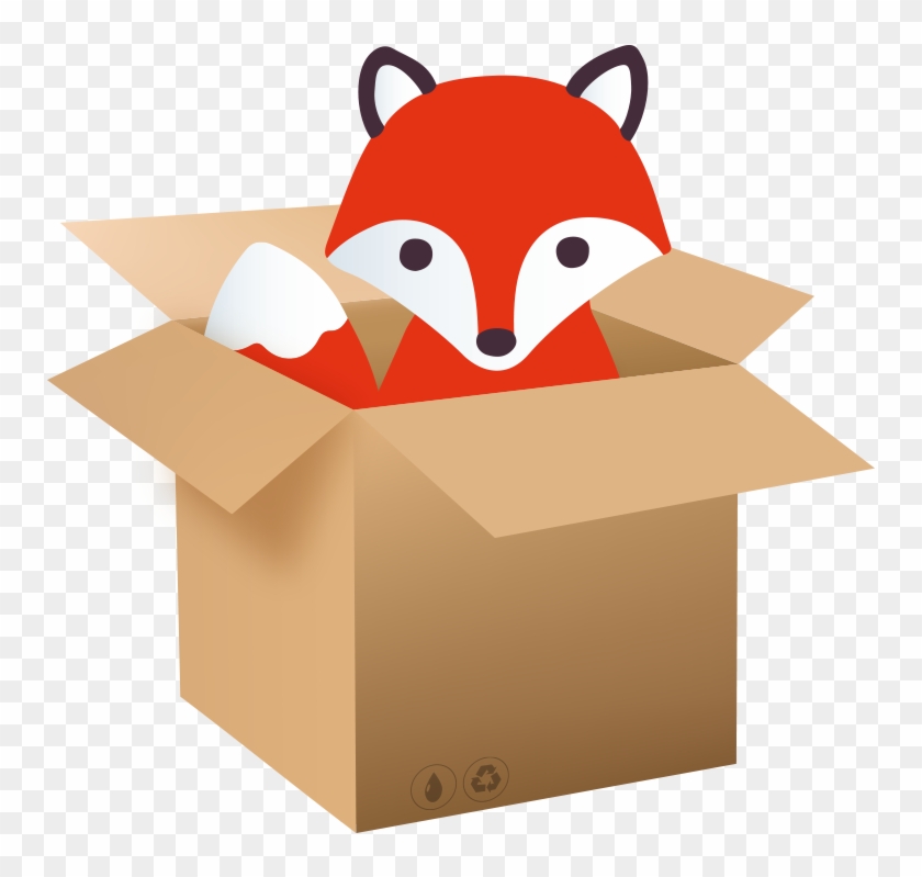 Fox Clipart Box - Box With A Fox #861262
