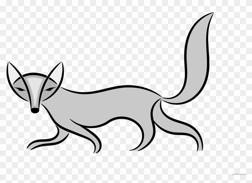 Fox Animal Free Black White Clipart Images Clipartblack - Zazzle Fox Key Ring #861272