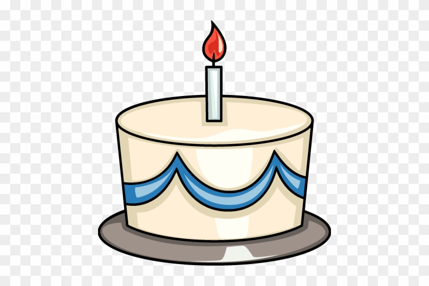 Birthday Cake - Birthday Cake With One Candle Clipart #861348