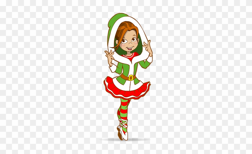 Elf Clipart Christmas Spirit - Cartoon #861603