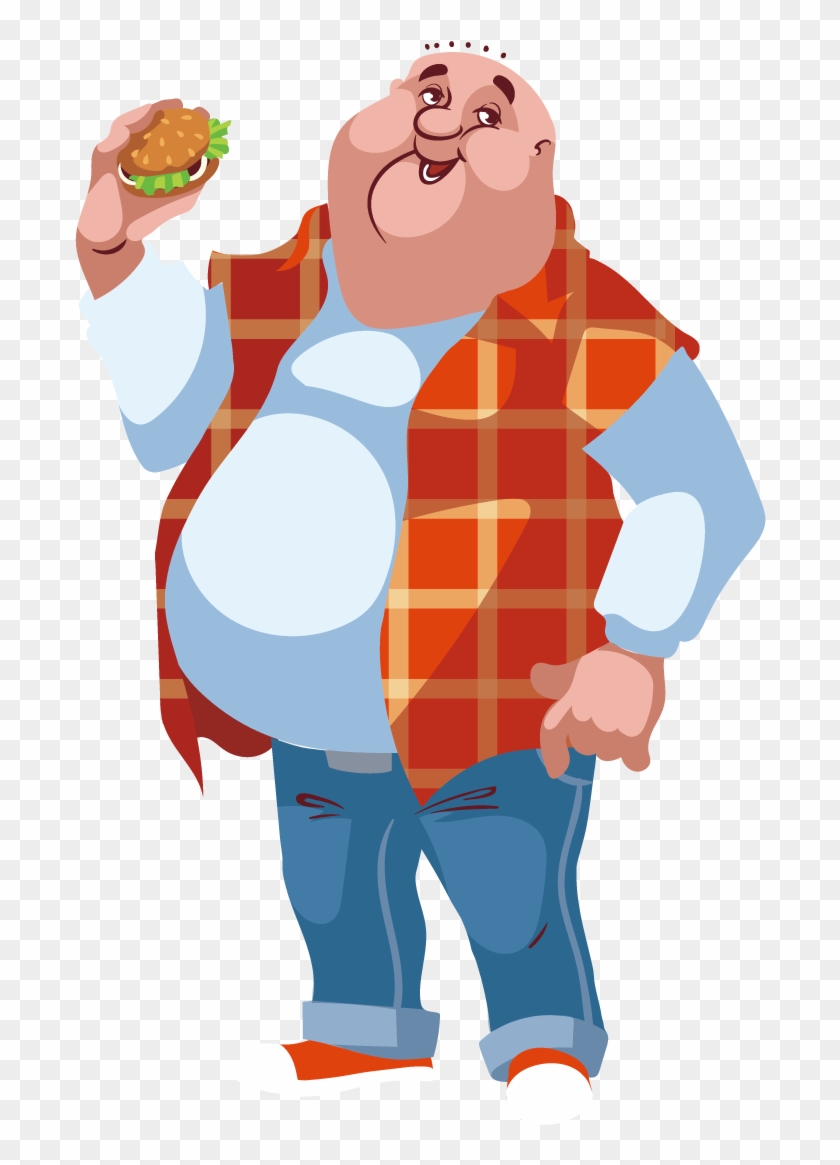 Cartoon Adipose Tissue Clip Art - Clip Art Of Fat Man #861676