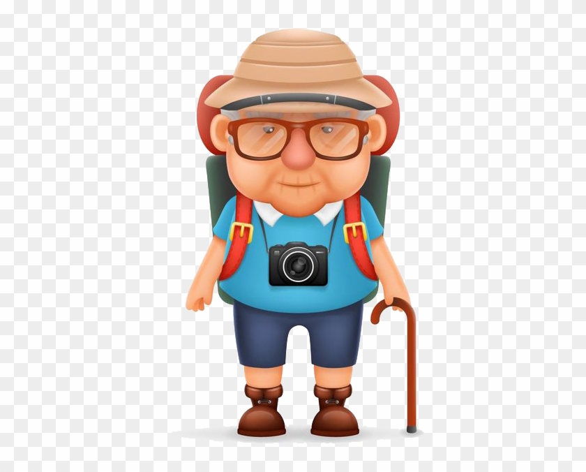 Cartoon Photography Model Sheet Illustration - Old Man Animation Png #861704