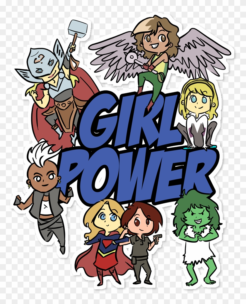 Adesivo Girl Power De Milene Correiana - Cartoon #861928