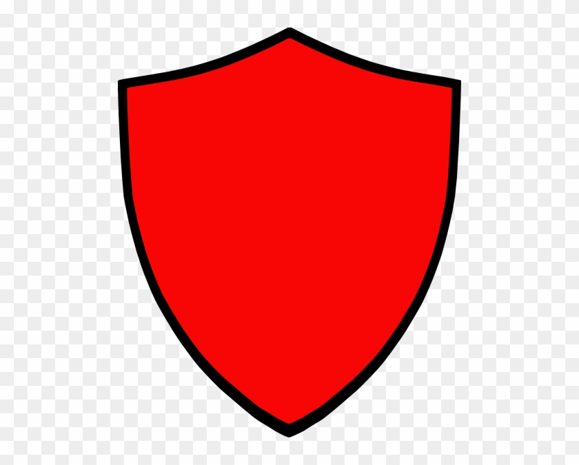Shield-red Clip Art At Clker - Red Shield Logo Vector #158881