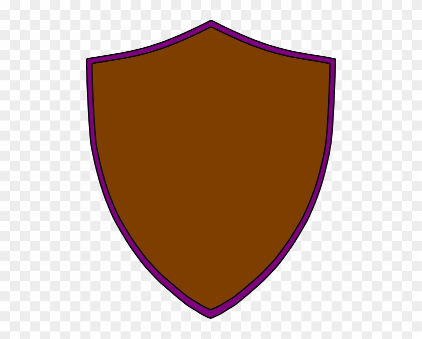 Shield-tan Clip Art At Clker - Shield Logo Brown Png #159235
