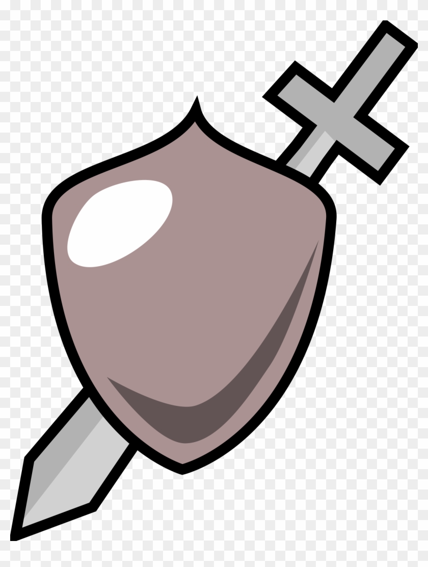 Big Image - Shield And Sword Cartoon #159468