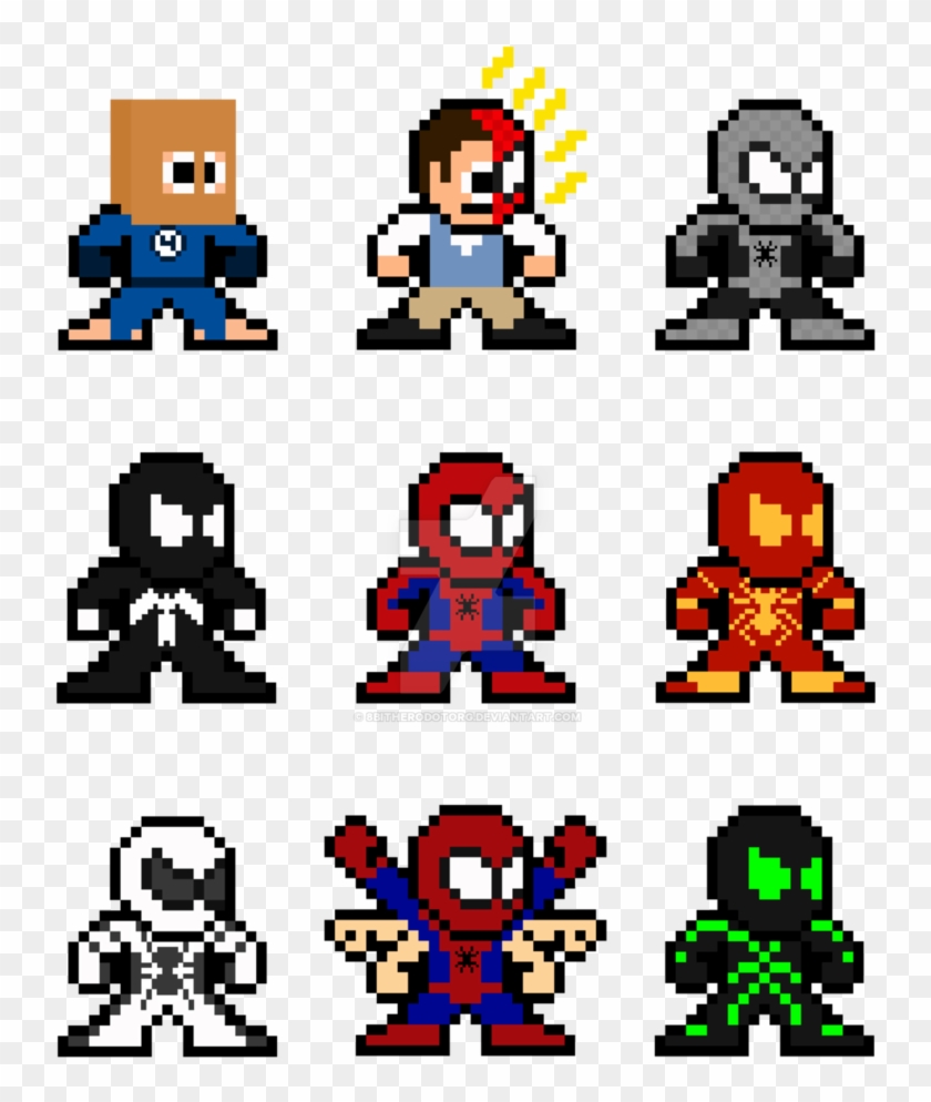 8 Bit Spider Man Through The Ages By 8bitherodotorg - 8 Bit Spider Man #161017