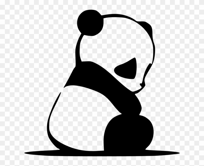 36 Cute Panda Clipart Images - Black And White Panda #161128
