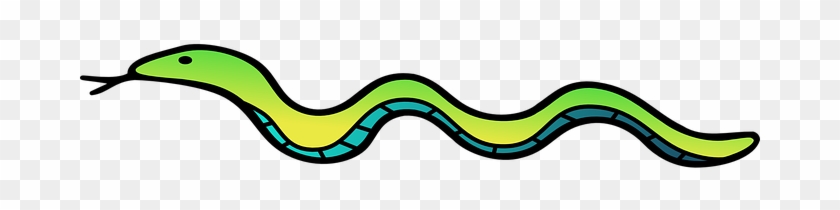 Creature Snake, Green Poisonous, Animal, Reptile, Creature - Outline Of A Snake #163150