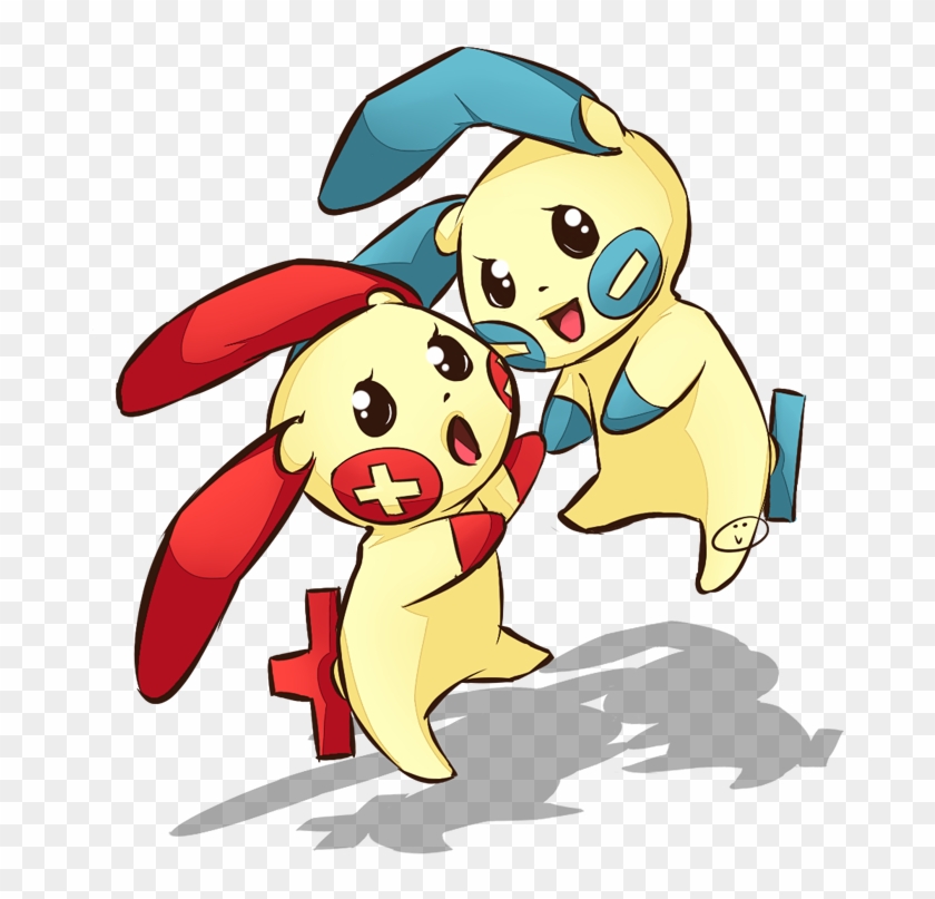 Practise By Nekodoru - Pokemon Cute Plusle And Minun #163635