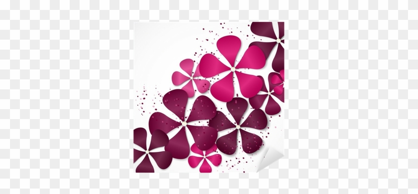 Vinilo Pixerstick Flores Rojas - Euclidean Vector #862572