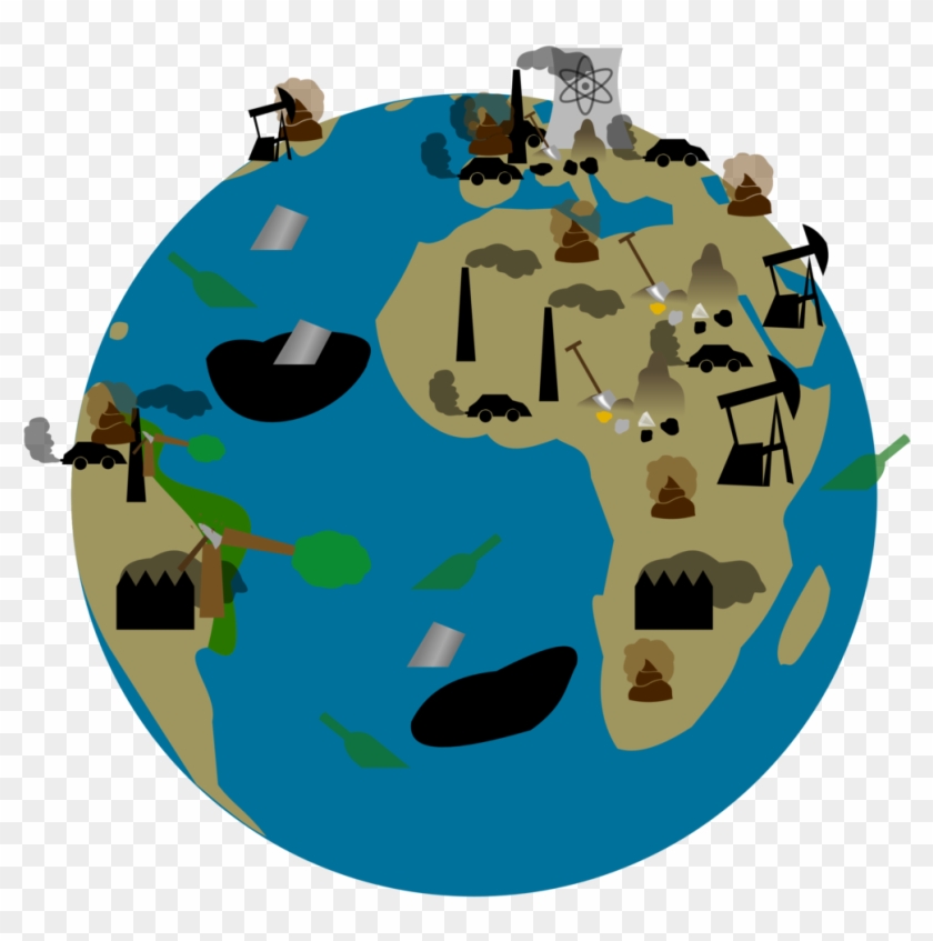 Earth Water Pollution Cartoon Clip Art - Pollution Png #862584