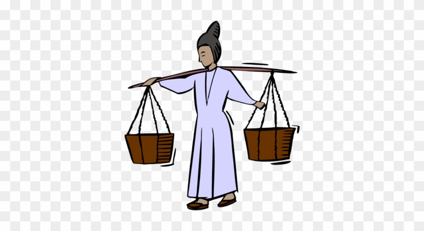 Woman Carrying Water - Chinese Language #862608