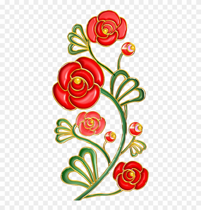 The Gallery For > Rose Silhouette Png - Fleur Rose Gif Animé #863083