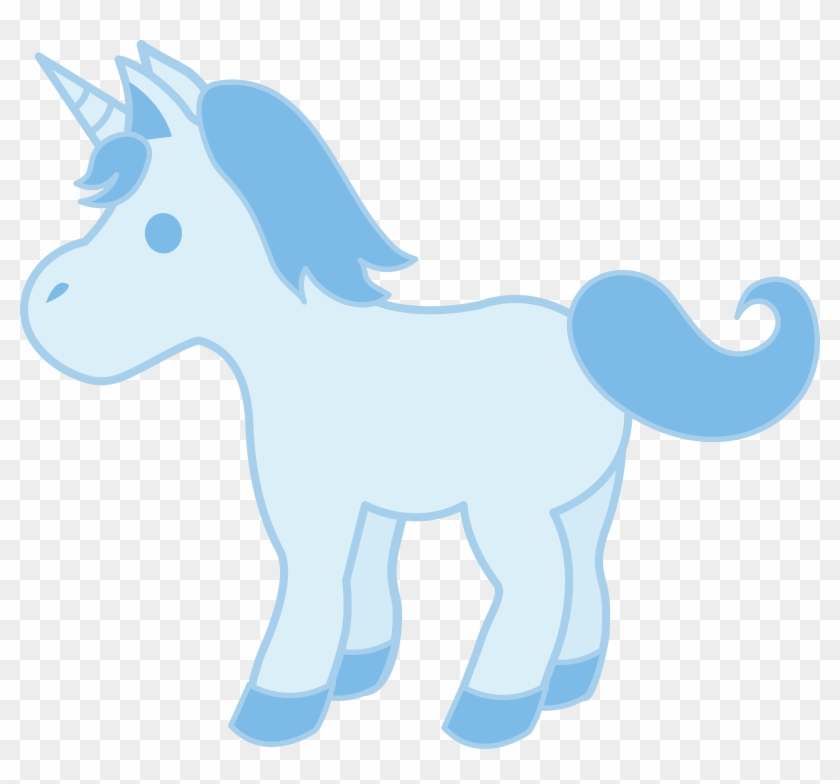 Cute Baby Blue Unicorn - Cute Blue Unicorn Cartoon #863817
