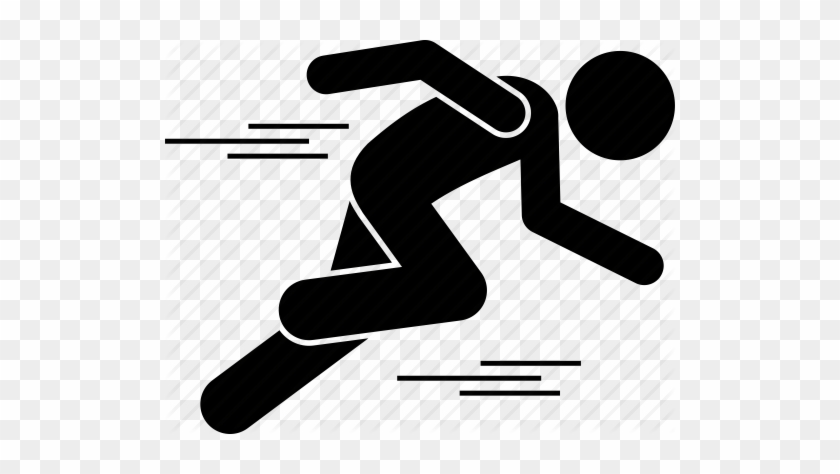 Clipart Of The Man Running Icon - Running Man Icon Png #865164