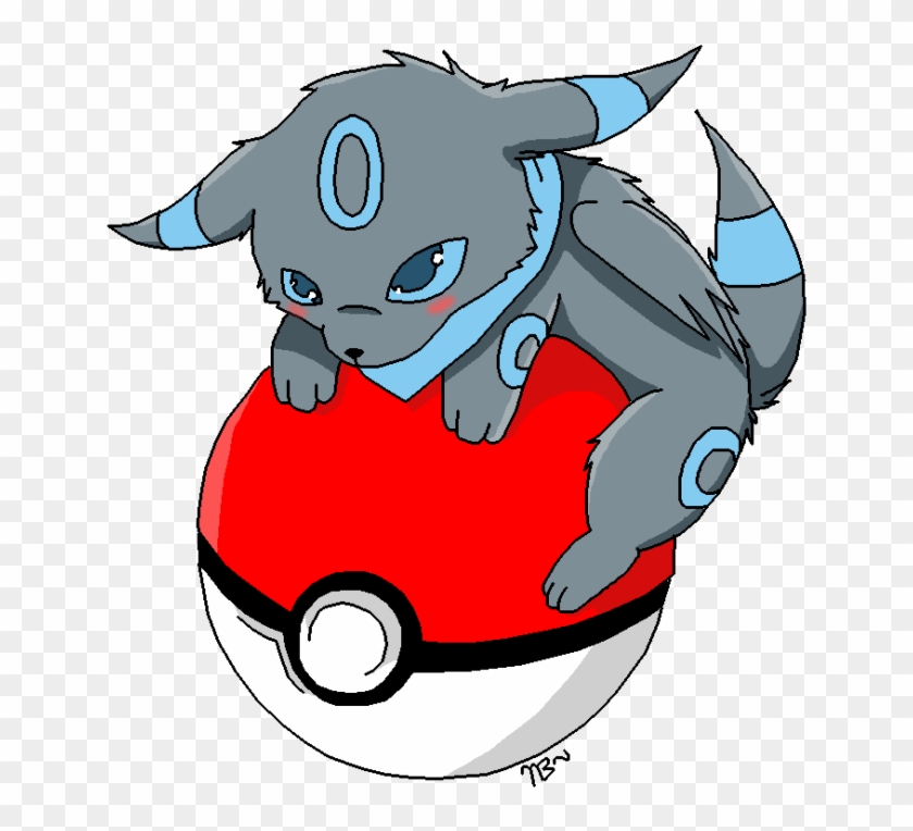 Nova Blue The Shiny Umbreon's Pokeball - Chibi Pokeball #865925