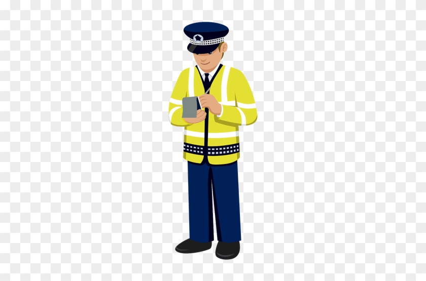 Traffice Police Writing Notes Transparent Png - 罰單 卡通 #866212