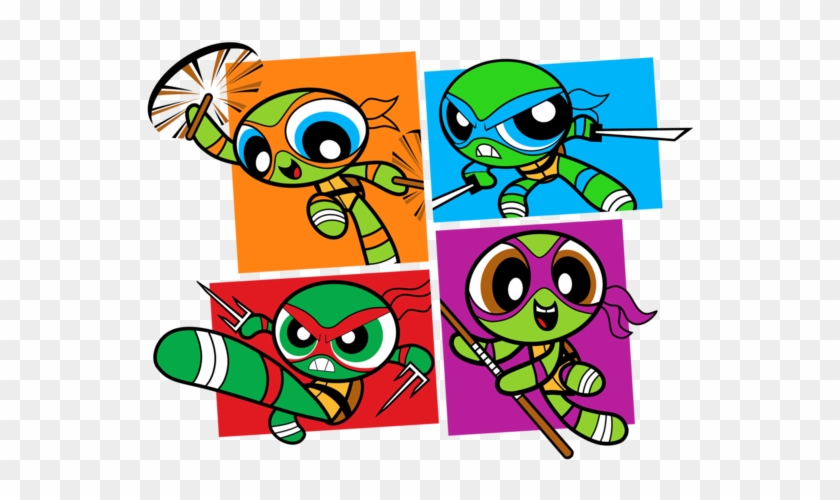 Power Puff Turtles Â€“ Tee Fury Llc - Power Pop Turtles Ninja-turtles Slouchy V-neck #866881