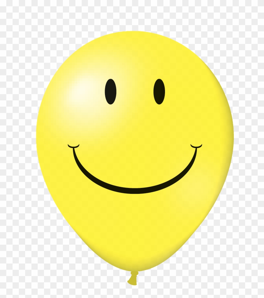 V-t™ 17” Latex Balloons “smiley” - Yellow Balloon Happy Face Png #866937