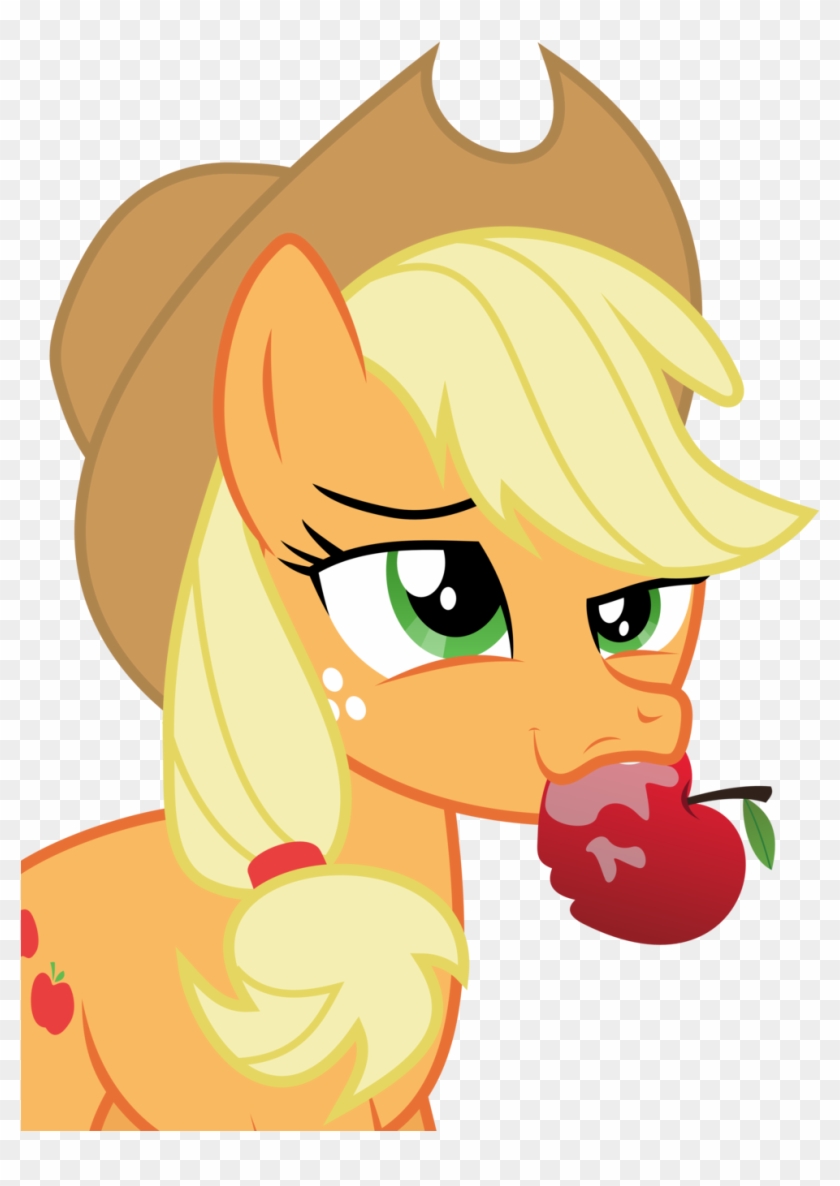 Applejack Loves Apples By Masemj Applejack Loves Apples - Cartoon #867805