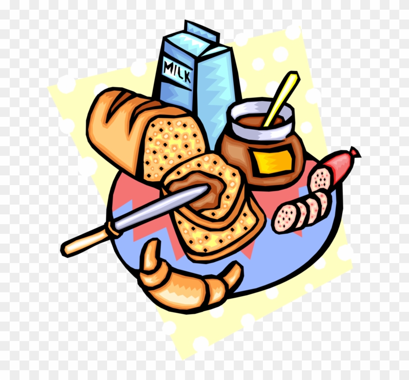 Vector Illustration Of Fresh Baked Loaf Of Bread With - France Facts For Kids #868173