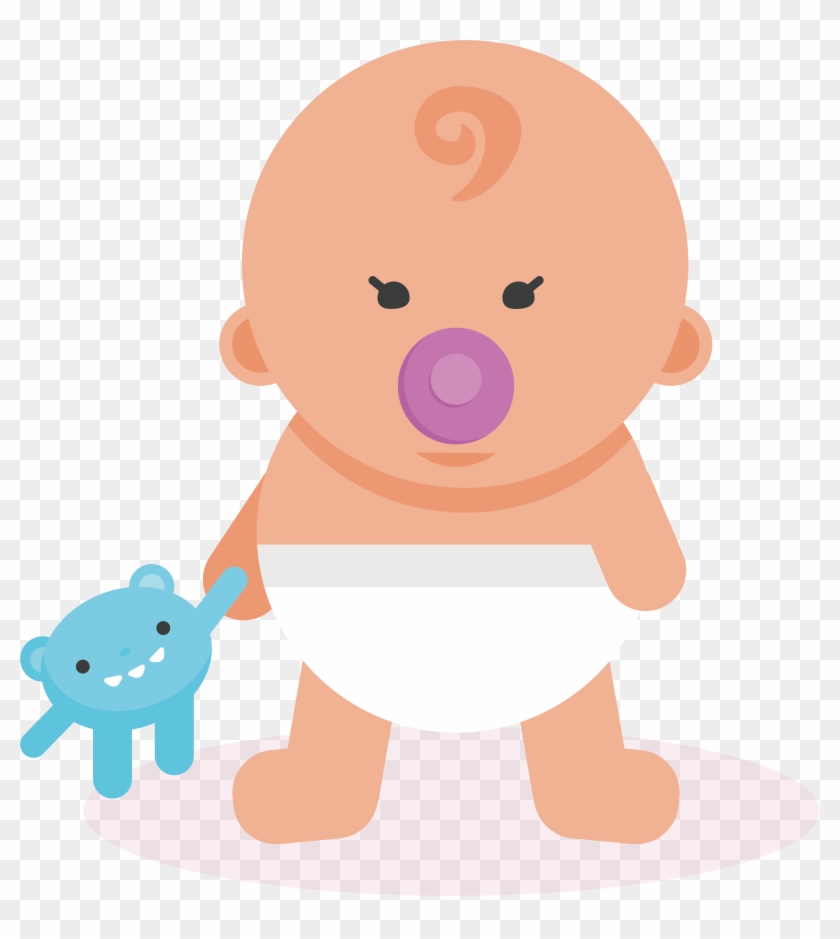 Infant Clip Art - Vetor De Chupeta E Bebê #868198